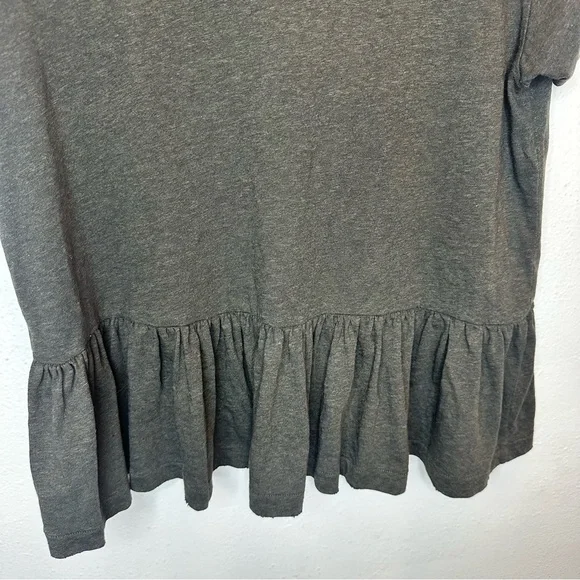 THE GREAT. Gray Ruffle Top Size 1 - Picture 10 of 15